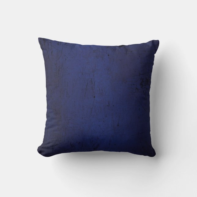 Blauw, donkerbehangselpapier, textuur kussen (Voorkant)
