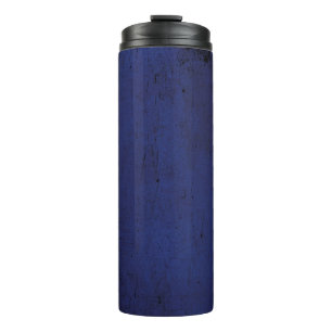 Blauw, donkerbehangselpapier, textuur thermosbeker