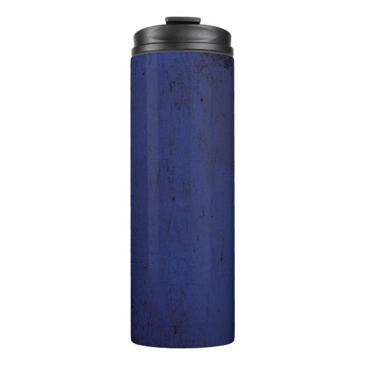 Blauw, donkerbehangselpapier, textuur thermosbeker (Voorkant)
