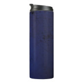 Blauw, donkerbehangselpapier, textuur thermosbeker (Geroteerd rechts)