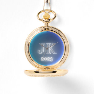 Blauw donkerblauw zakhorloge horloge