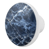 Blauw donkermarmeren patroon keramische knop (Rechts)