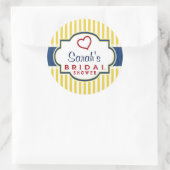 Blauw, donkerrood, geel Vrijgezellenfeest Ronde Sticker (Tas)