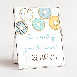 Blauw Donut zo zoet Birthday-teken Poster