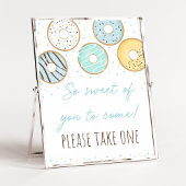 Blauw Donut zo zoet Birthday-teken Poster
