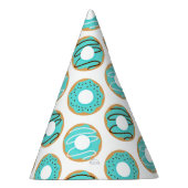 Blauw Donuts Patroon Feesthoedjes (Rechts)