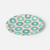 Blauw Donuts Patroon Papieren Bordje (Gekanteld)