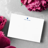 Blauw Doodle hart formele klassieke familie Notitiekaartje