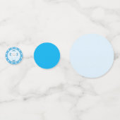 Blauw doopfeestconfetti voor jongens confetti (Achterkanten)