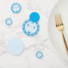 Blauw doopfeestconfetti voor jongens confetti
