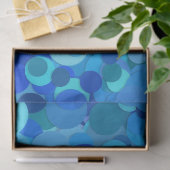 blauw dot confetti tissuepapier (Geschenk)