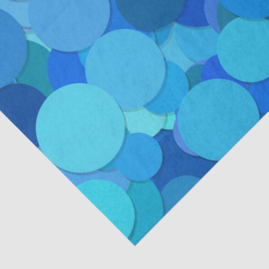 blauw dot confetti tissuepapier (Detail)