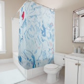 Blauw Douchegordijn (In situ)