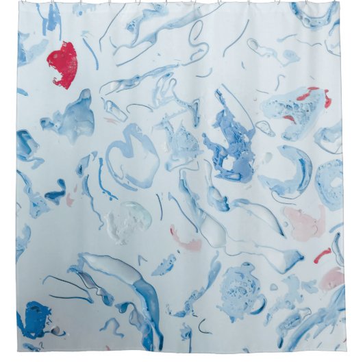 Blauw Douchegordijn (Voorkant)