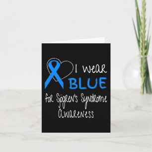 Blauw draag voor Sjogren's Syndrome Awareness Ribb Kaart