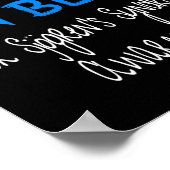 Blauw draag voor Sjogren's Syndrome Awareness Ribb Poster (Hoek)