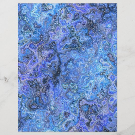 Blauw Draaiende Marmeren Bulk Scrapbook Papier Pag Flyer (Voorkant)