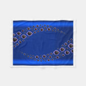 Blauw Draaikolk Schoppenpatroon Fleece Deken (Voorkant (Horizontaal))