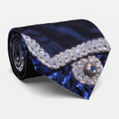 Blauw dragen bij het Carnaval van Venetië Stropdas (Opgerold)