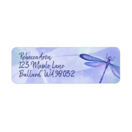 Blauw Dragonfly-adres Mailing Label