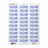 Blauw Dragonfly-adres Mailing Label (Full Sheet)