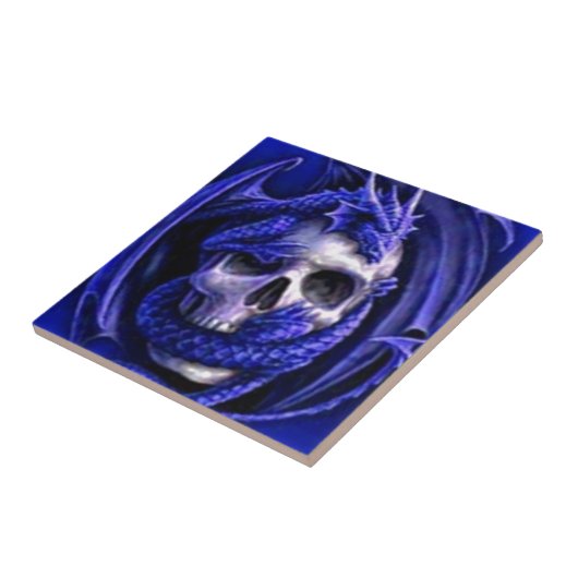 blauw-drakenmeeuw tegeltje (Zijkant)