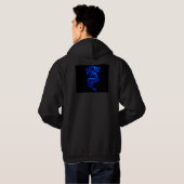 blauw-drakenzwart-vuur hoodie (Achterkant volledig)