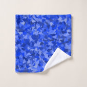 Blauw Driehoek Patroon Bad Handdoek (Wasdoekje)