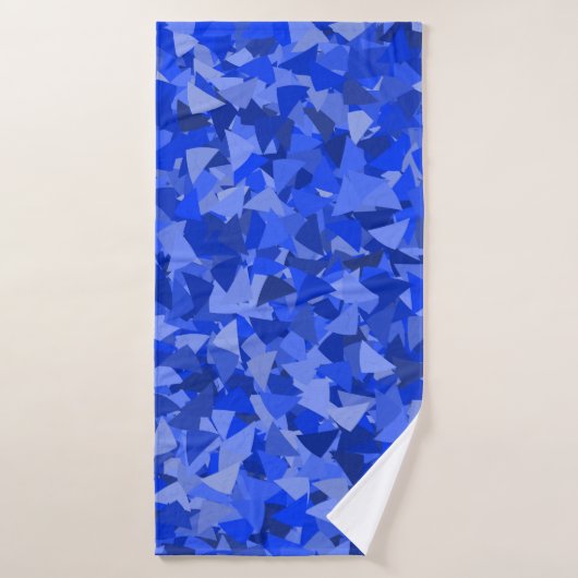 Blauw Driehoek Patroon Badhanddoek (Badhanddoek)
