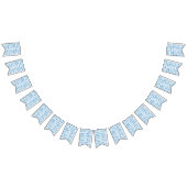 Blauw Driehoek Patroon Bunting Flags – Modern Deco Vlaggetjes (Alle)