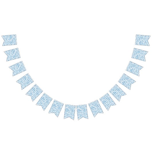 Blauw Driehoek Patroon Bunting Flags – Modern Deco Vlaggetjes (Alle)