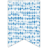 Blauw Driehoek Patroon Bunting Flags – Modern Deco Vlaggetjes (Tweede vlag)