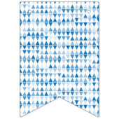 Blauw Driehoek Patroon Bunting Flags – Modern Deco Vlaggetjes (Eerste vlag)