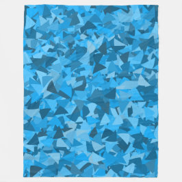 Blauw Driehoek Patroon Fleece Deken