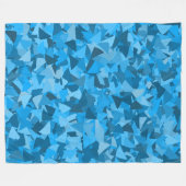 Blauw Driehoek Patroon Fleece Deken (Voorkant (Horizontaal))