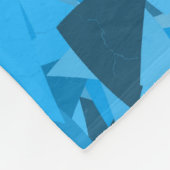 Blauw Driehoek Patroon Fleece Deken (Hoek)
