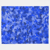 Blauw Driehoek Patroon Fleece Deken (Voorkant (Horizontaal))
