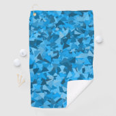 Blauw Driehoek Patroon Golfhanddoek (Insitu)