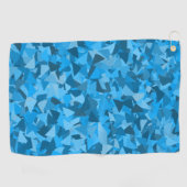 Blauw Driehoek Patroon Golfhanddoek (Horizontaal)