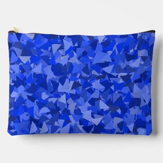 Blauw Driehoek Patroon Groot Etui (Voorkant)