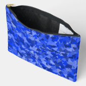 Blauw Driehoek Patroon Groot Etui (Open)