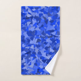 Blauw Driehoek Patroon Handdoek