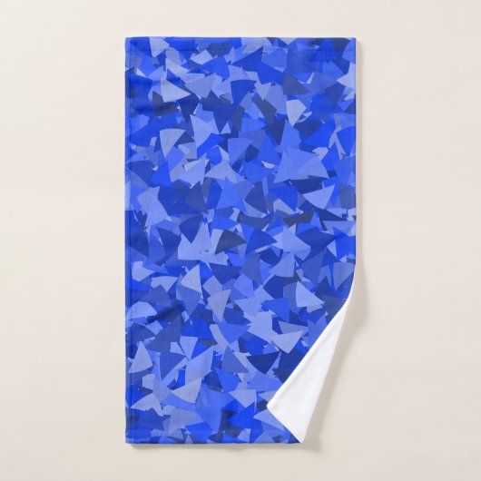 Blauw Driehoek Patroon Handdoek (Handdoek)