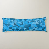 Blauw Driehoek Patroon Lichaamskussen (Achterkant)
