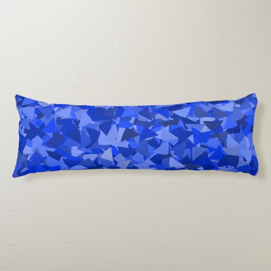 Blauw Driehoek Patroon Lichaamskussen (Voorkant)