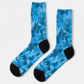 Blauw Driehoek Patroon Sokken (Links)