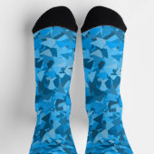 Blauw Driehoek Patroon Sokken (Top)
