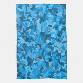 Blauw Driehoek Patroon Theedoek