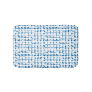 Blauw driehoekspatroon badmat