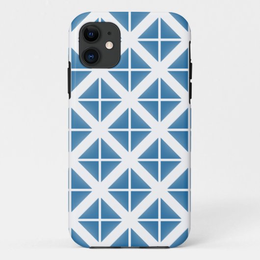 Blauw driehoekspatroon Case-Mate iPhone case (Achterkant)